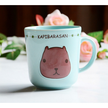 Haonai 2015hot sales!cute ceramic mug with animal decal
